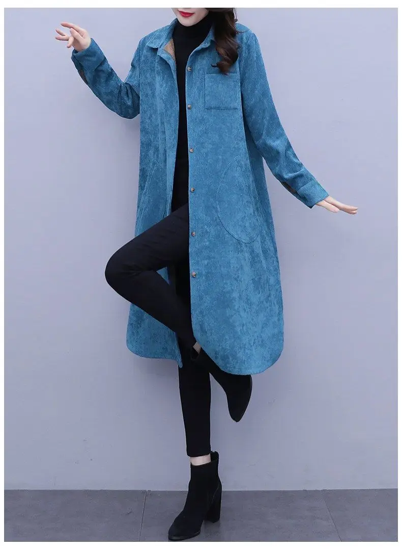 

chaqueta mujer Corduroy jacket winter clothes women 2022 veste femme jackets Coats women's shirt thin velvet cardigan tops