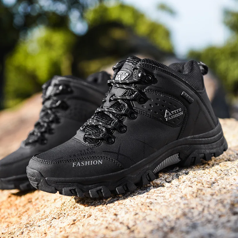 

Hiking Shoes for Men Waterproof Male Sneaker Super Men Boots Outdoor Men Hiking Boots Work Shoes Large Size Tenis Masculino