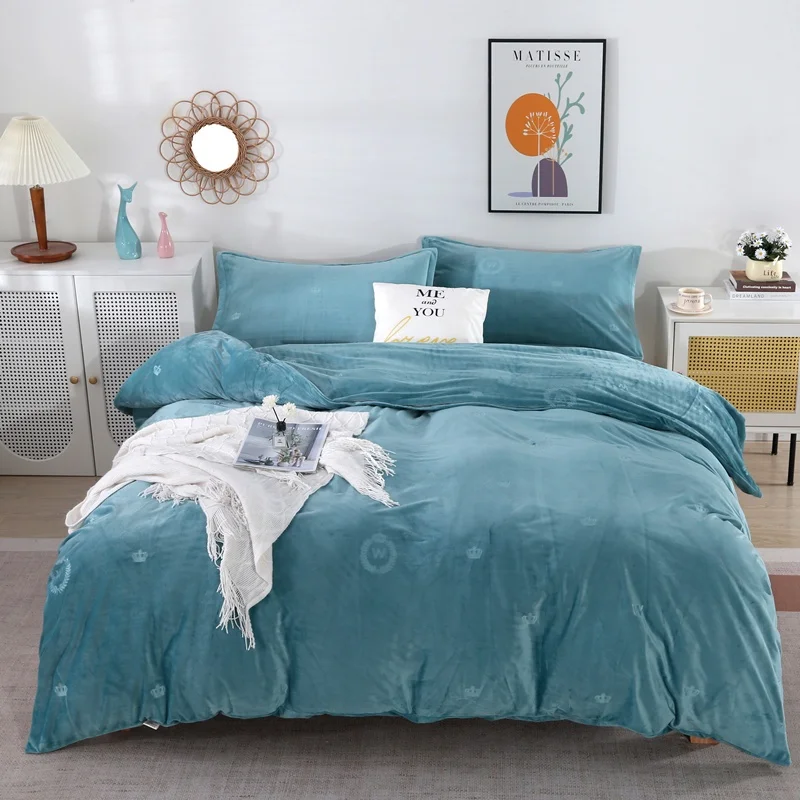 Зимнее теплое утолщенное детское флисовое пододеяльник молочный бархатный