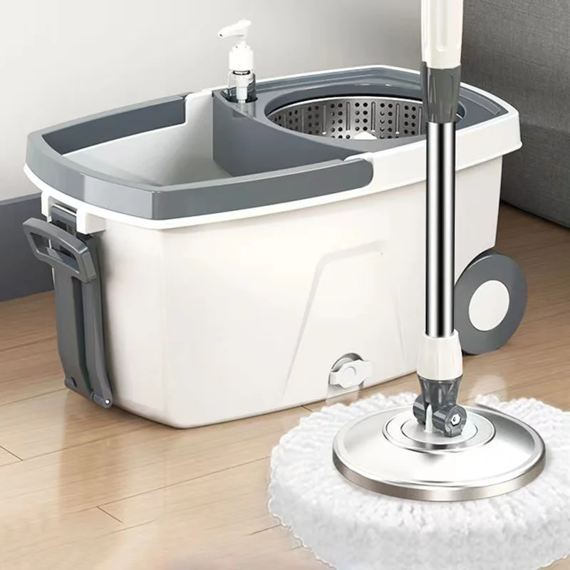 

Mop Rod Rotating General Form Household Hand Wash-Free Mop Spin-Dry Lazy Mopping Mop Bucket One-Drag Artifact Net