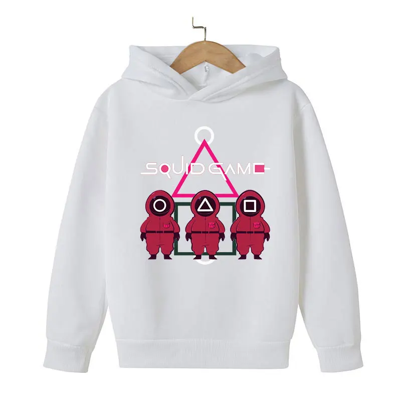 

2022 Squid Game Hoodie Cotton Print Hoodie Cosplay Children's Sweatshirt Boys and Girls Fall/Winter Fashion Children's Tops
