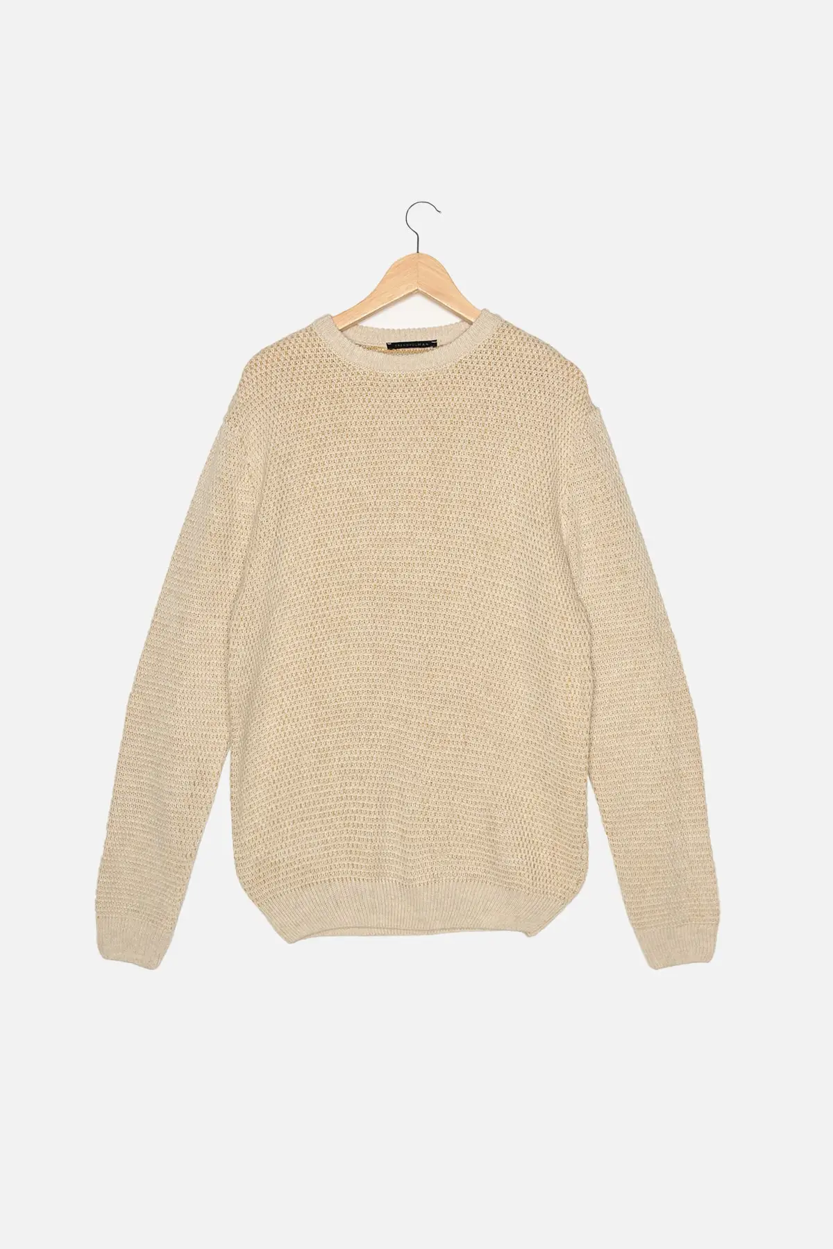 

Trendyol Male Slim Fit Bike Collar Textured Sweater TMNAW22KZ0659