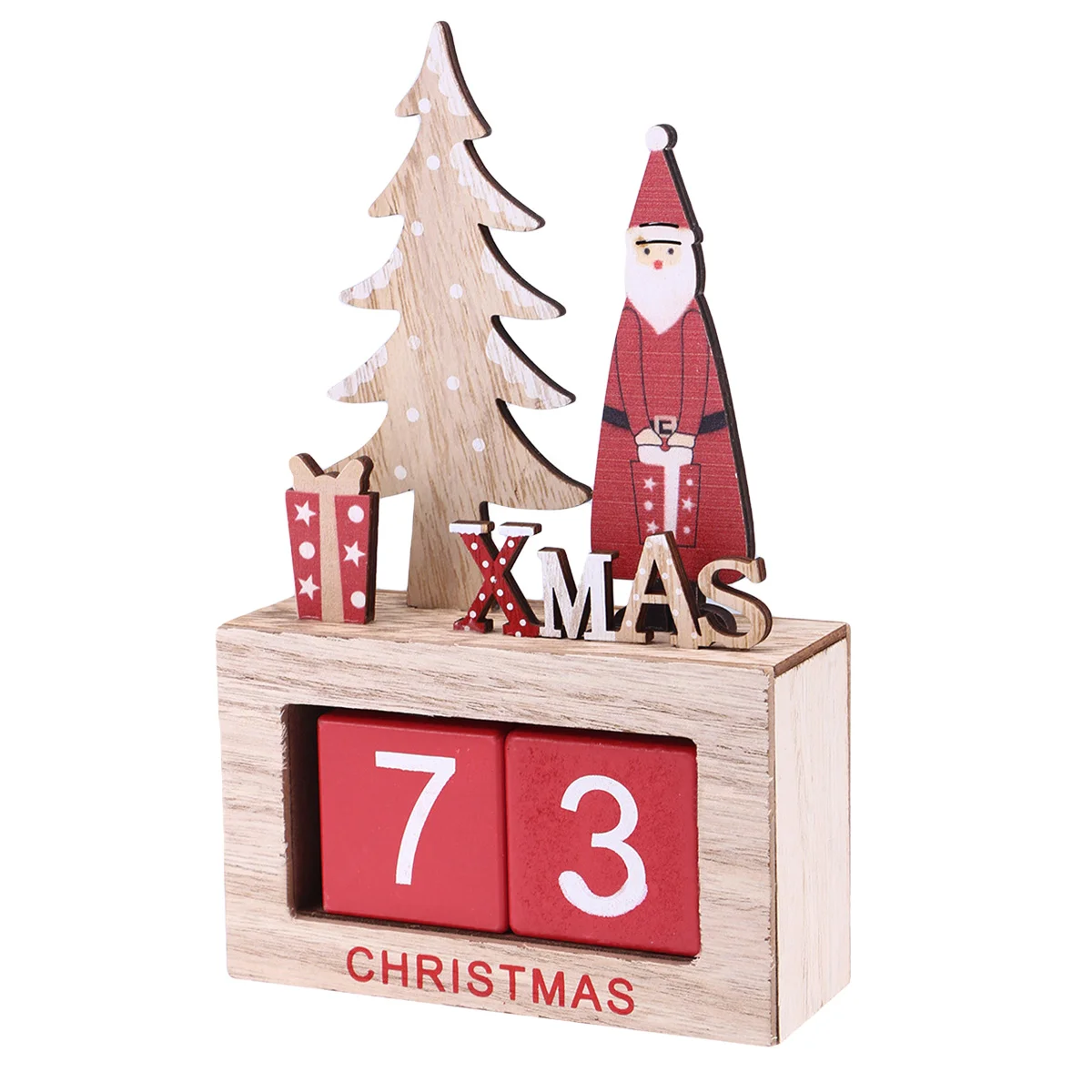 

1PC Calender Vintage Perpetual Block Desktop Calendar for Christmas Gift Office Decoration Home
