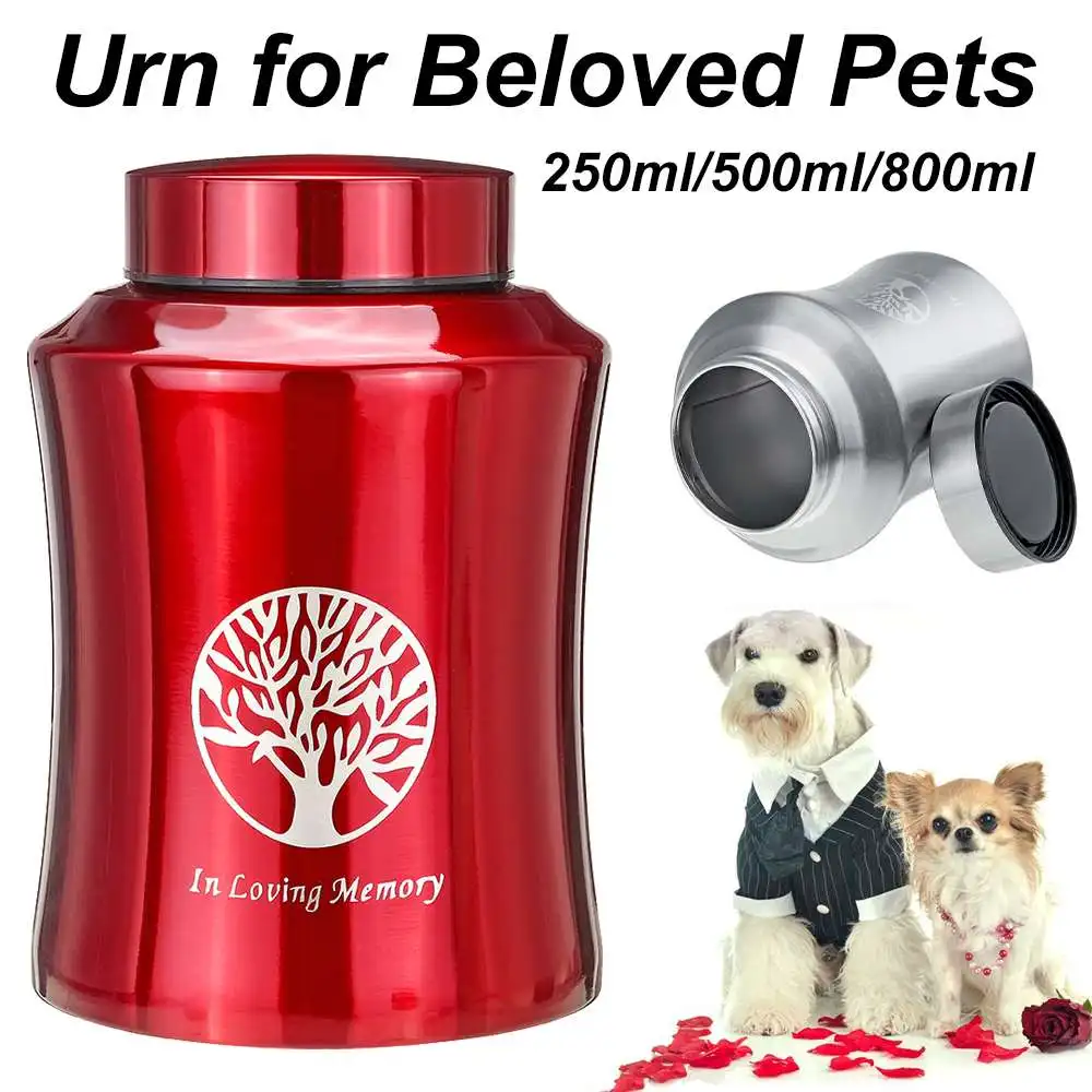 

Stainless Steel Memorial Urn, Mini Urns for Pet Human Ashes, Cremation Casket, Funeral Storage Jar, 250 ml, 500 ml, 800ml