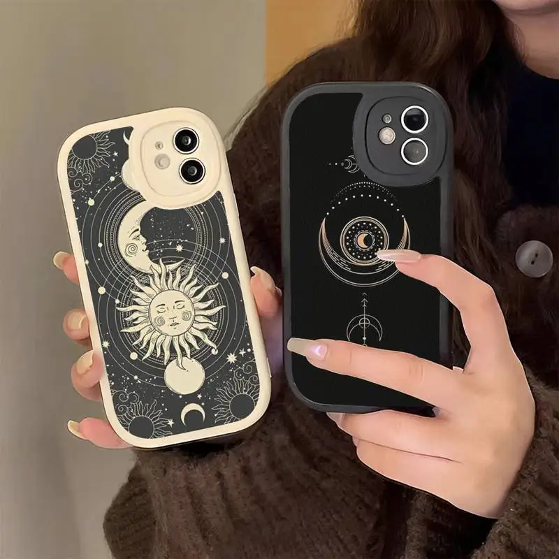 

Witches Moon Tarot Mystery Totem Hard Leather Phone Case for iPhone 13 12 Mini 11 14 Pro Max Xs X Xr 7 8 Plus 6 6s Se 2022