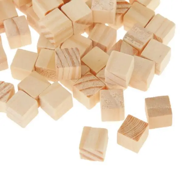 

3X 50x Blocks Unfinished DIY Painting Art Supplies for Children