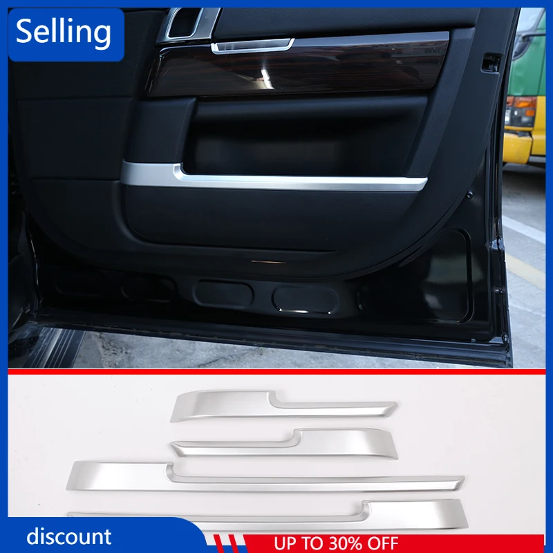 

4pcs For Land rover Range Rover Vogue L405 Car-Styling ABS Chrome Interior Door Decoration Strips Trim Accessories Sticker New