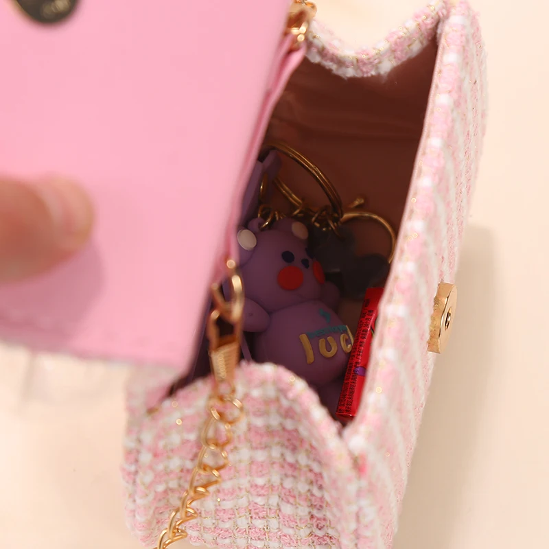 Детские льняные кошельки и сумочки милая миниатюрная сумка через плечо для