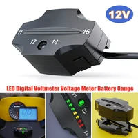 12v motorcycle led display voltmeter meter guage volt tester battery voltage high quality and brand new led meter battery gauge