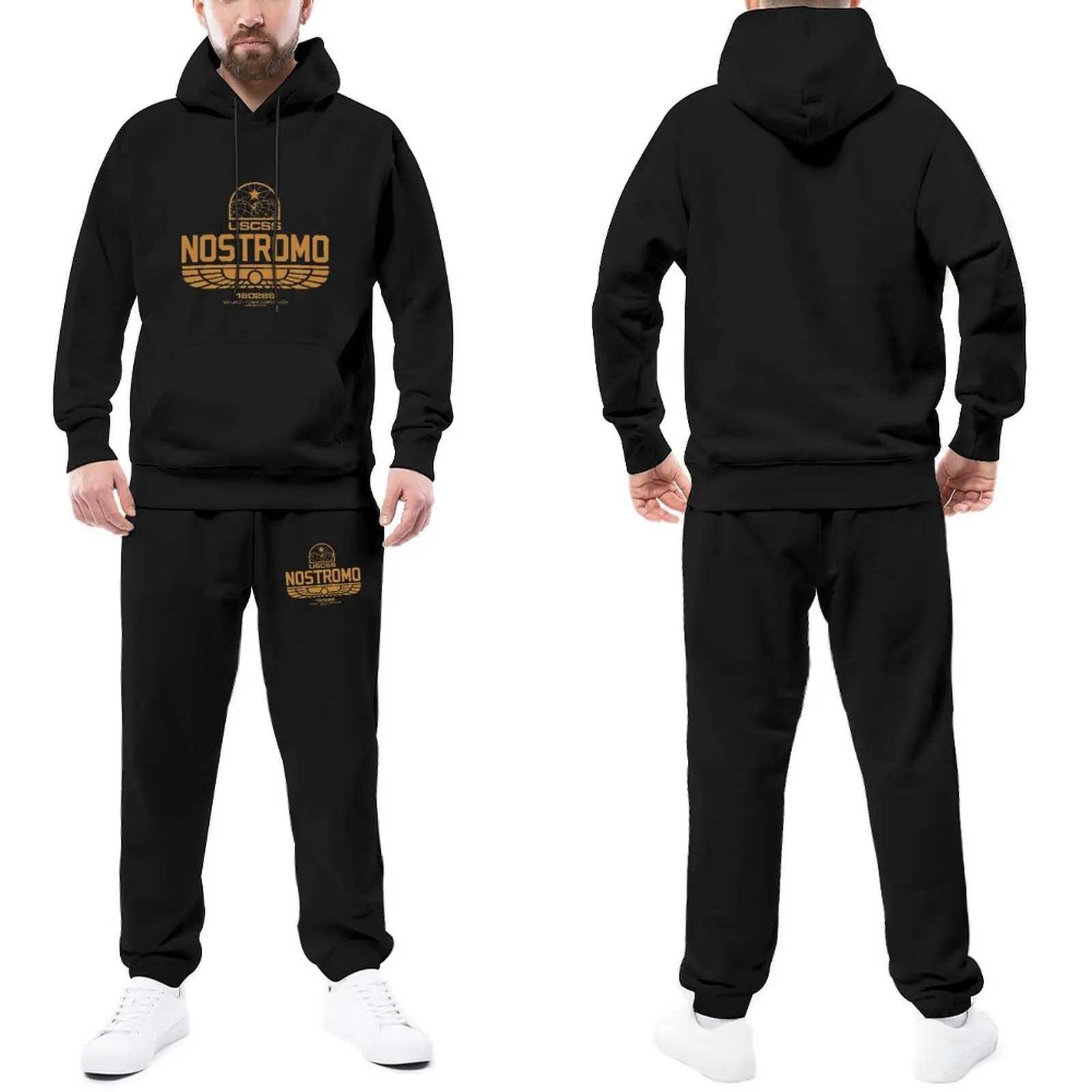 

Nostronomo Weyland Corp Yutani Trapstar Tracksuits Day Film Hooded Set Unisex Funny Jogger Sets Gym Print Sweatsuits