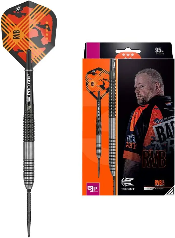 

Van Barneveld RVB 95 Gen 3 21G 95% Tungsten Swiss Point Steel Tip Darts Set Steel tip darts Arrows for archery Darth maul Broadh