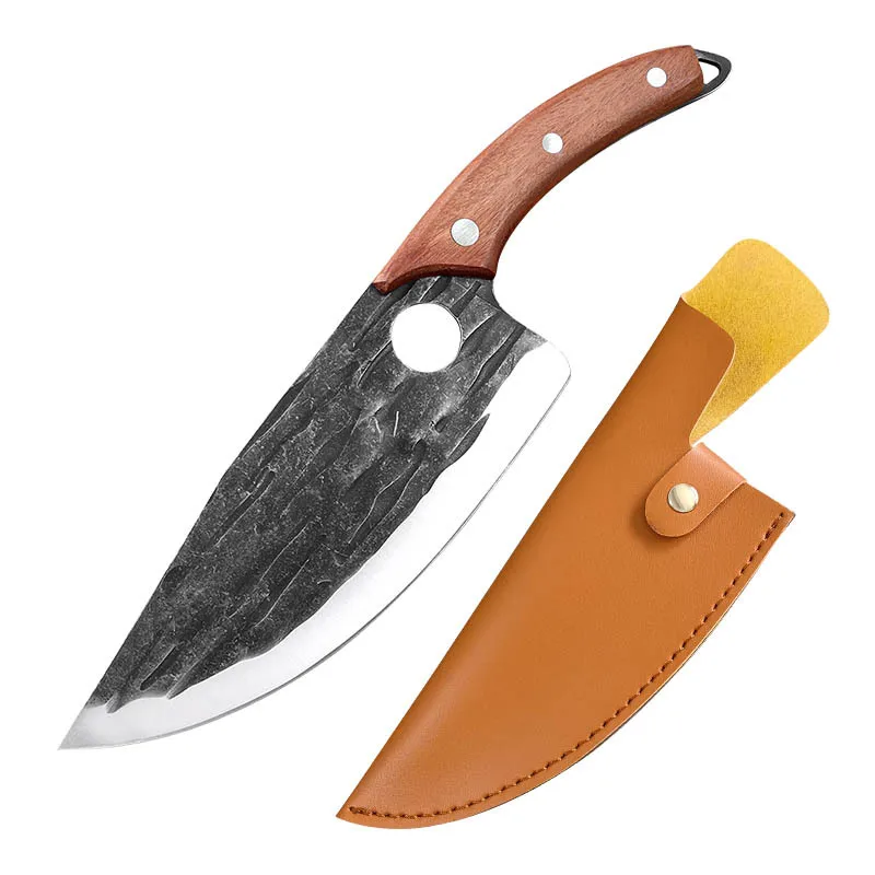 Кованый нож мясника кухонный из нержавеющей стали для костей измельчения мяса