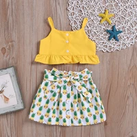 infant baby girls outfit set cool summer girls suit new fashion strap floral skirt suit new born baby girl clothes