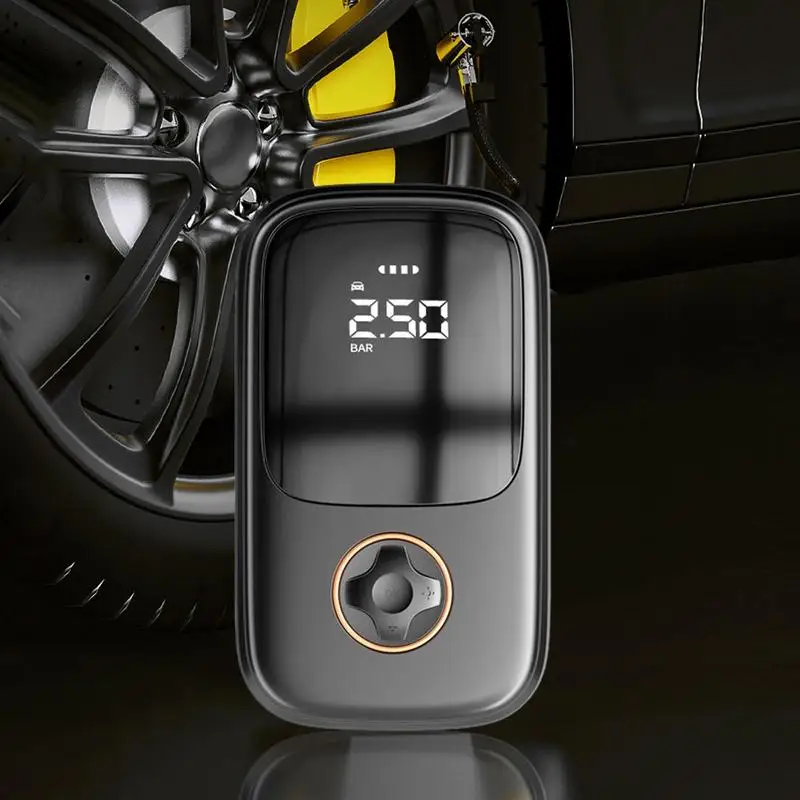 

Rechargeable Portable Car Tire Inflator Compressor Smart Digital Inflatable Air Pump With LED Light Auto Shut-Off For Bike Car