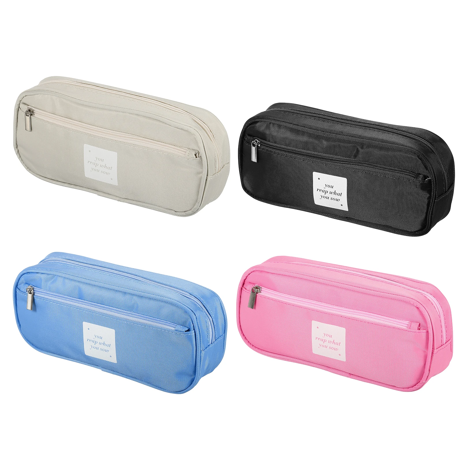 

Large Capacity Pencil Case Multifunction Organizer Pen Pouch Cosmetic Bag Waterproof Double Layer Pencil Bag Stationery Supplies