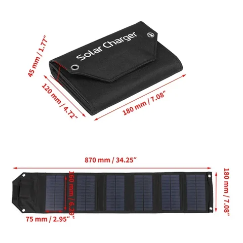 60 Вт, 80 Вт, 100 Вт, складная солнечная панель, 5 В, USB, портативная складная сумка, зарядное устройство для телефона, кемпинга, водонепроницаемый внешний аккумулятор