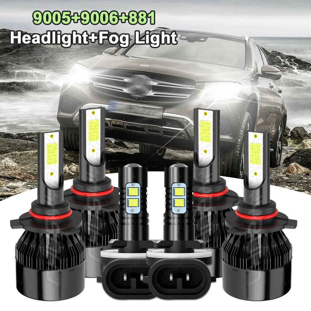 

For Oldsmobile Alero 1999-2004 6000K 9005 9006 881 Combo Car LED Headlights Kit Fog Lights Bulbs