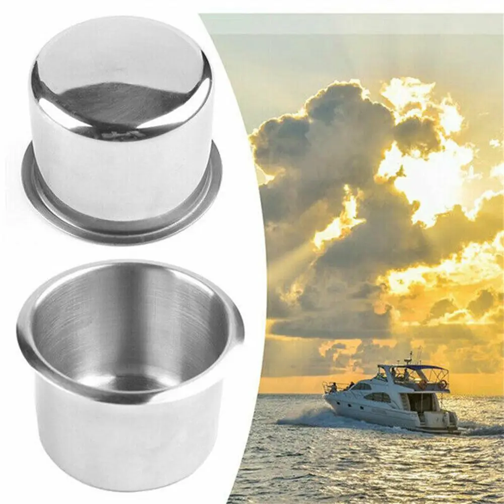 

Accessories Caravan Car RV Drinks Holders Recessed Drop Stainless Steel Boat Marine Drink Cup Holder