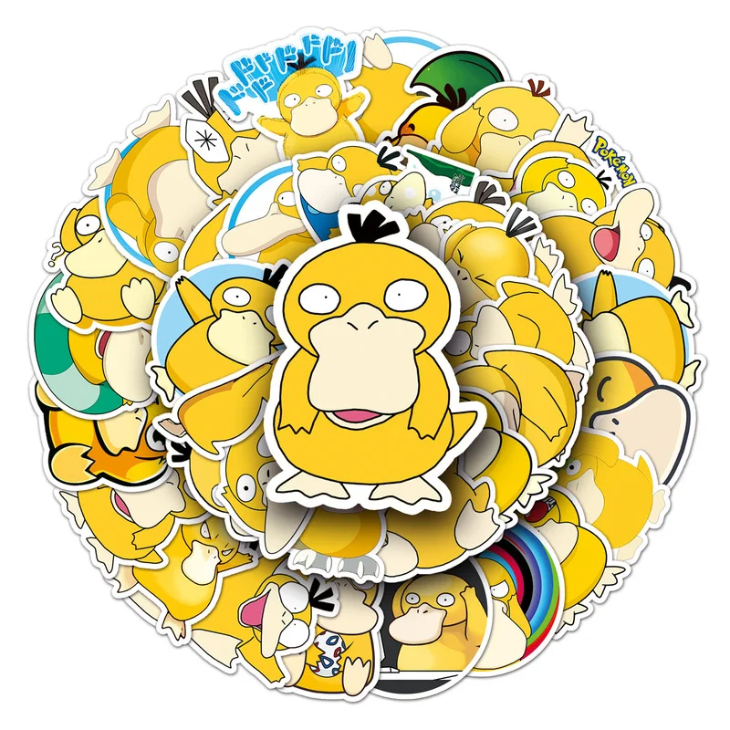 

Pokémon Cartoon Anime Psyduck Stickers Waterproof Skateboard Guitar Suitcase Laptop Bicycle Decal Graffiti Sticker Kids Toys
