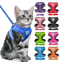pet harness setbreathable cat and dog chest harness and leash are detachablenew outdoor adjustableeasy to firm and reflective
