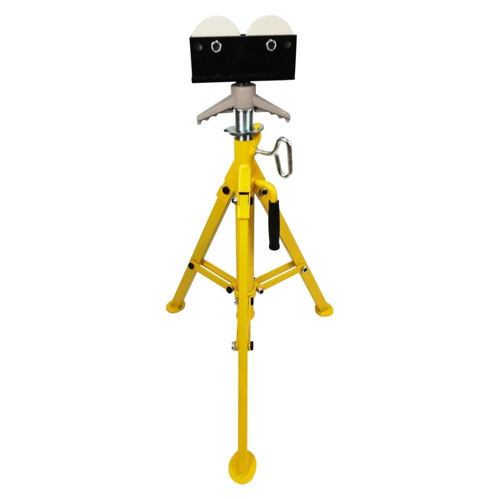 

High quality factory price aluminum roller head adjustable pipe stands for grooving machine