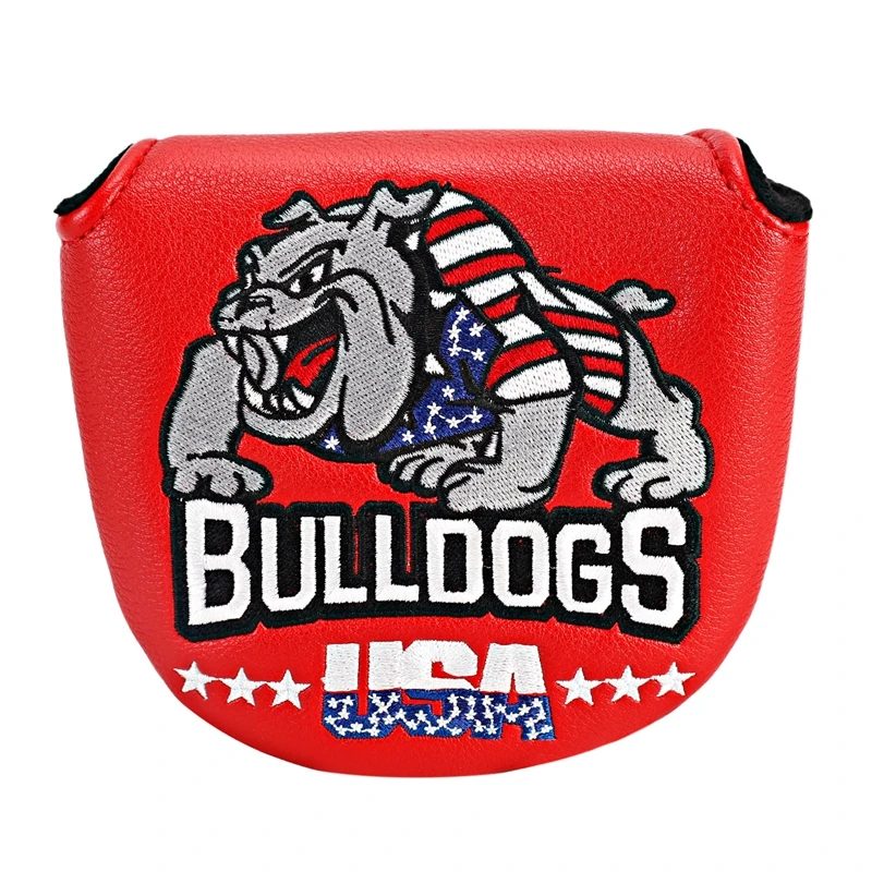

Golf Putter Headcover Dull Dogs Golf Mallet Putter Headcovers Golf Head Cover Leather Embroidery Magnetic
