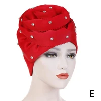 womens flower style turban hat space cotton turban nigerian caps muslim hijab hats breathable headwrap cap afri w8c1