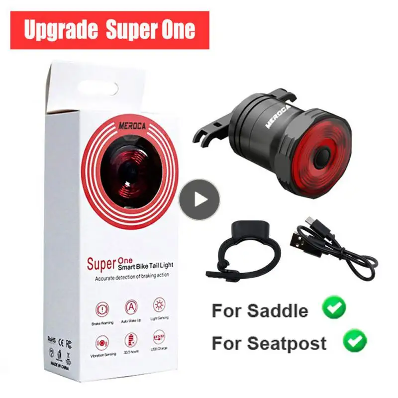 

Задняя фонарь для велосипеда Meroca, чувствительная задняя фонарь для велосипеда, задняя фонарь для горного велосипеда, водонепроницаемость Ipx6