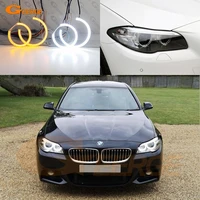 for bmw f10 f11 f18 ultra bright dual color switchback day light turn signal light smd led angel eyes halo rings light