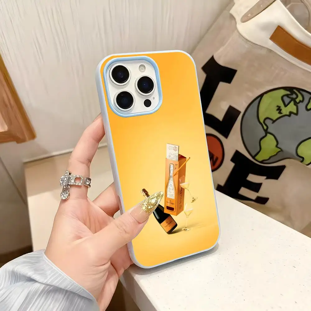 Фото Модный чехол V-Veuve Of C-Clicquot для iPhone 17 Air 16 E 15 14 Plus 13 12 11 Pro Max, защитный чехол-желе 2-в-1 №3