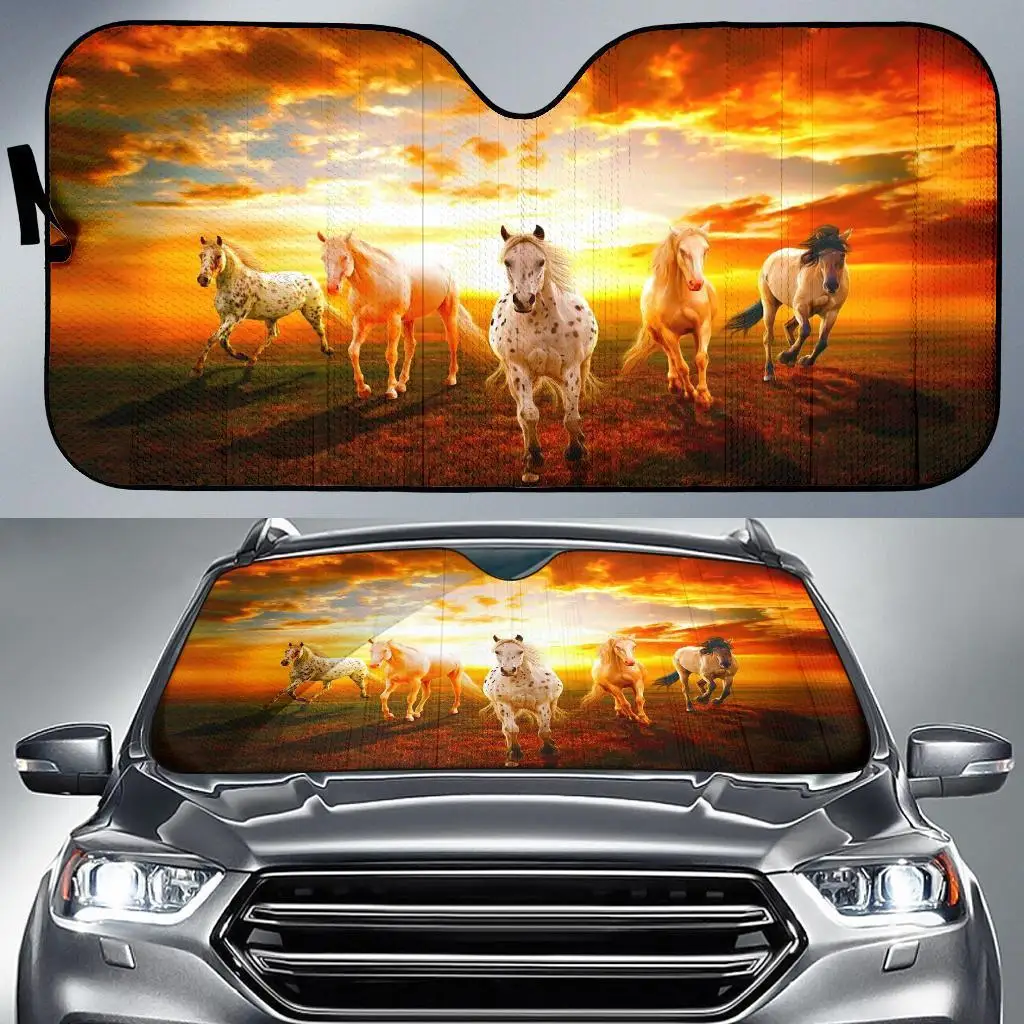 

Amazing Horse Car Sun Shade Amazing Gift Ideas T041720