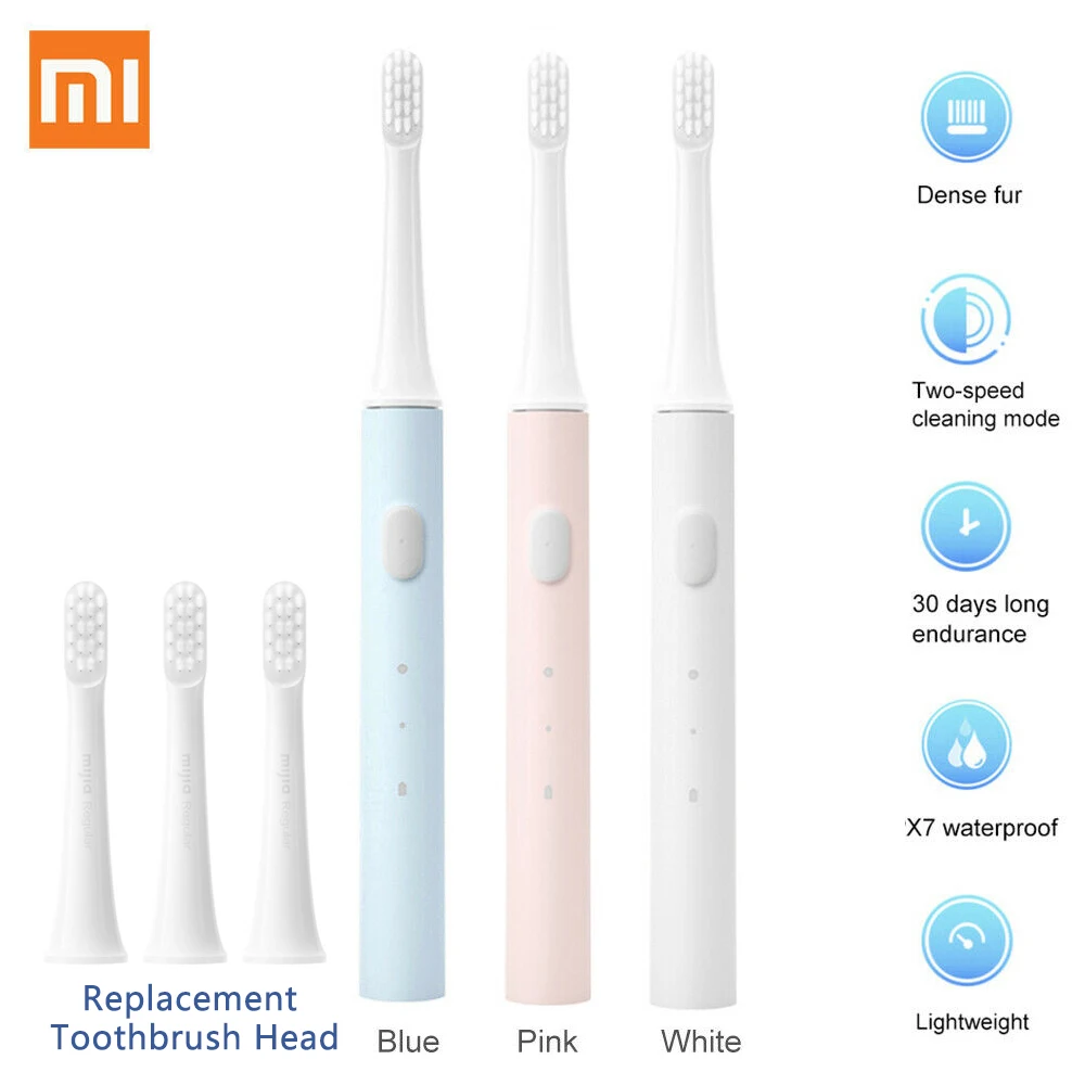

Xiaomi Mijia T100 Sonic Electric Toothbrush Mi Smart Tooth Brush Colorful USB Rechargeable IPX7 Waterproof For Toothbrushes head
