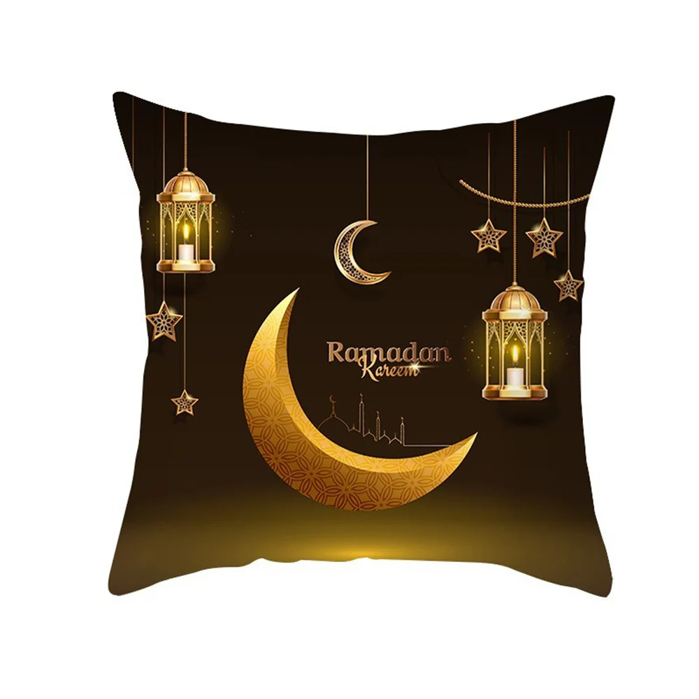 

Aid Ramadan Decorations 45x45cm Eid Mubarak Decor Cushion Cover Home Decoration Ramada Pillowcase Islamic Muslim Decor Velvet