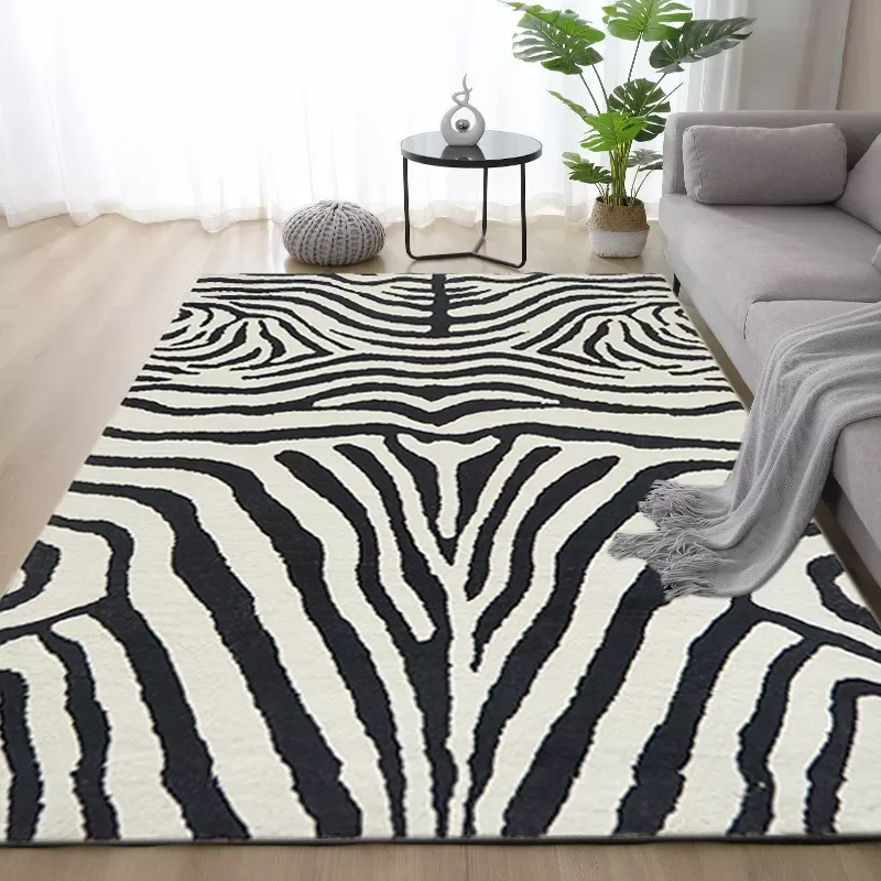 

Большой Мягкий напольный коврик из искусственного бархата для гостиной, нестандартный узор, плюшевый коврик для кемпинга и прикроватной зо...