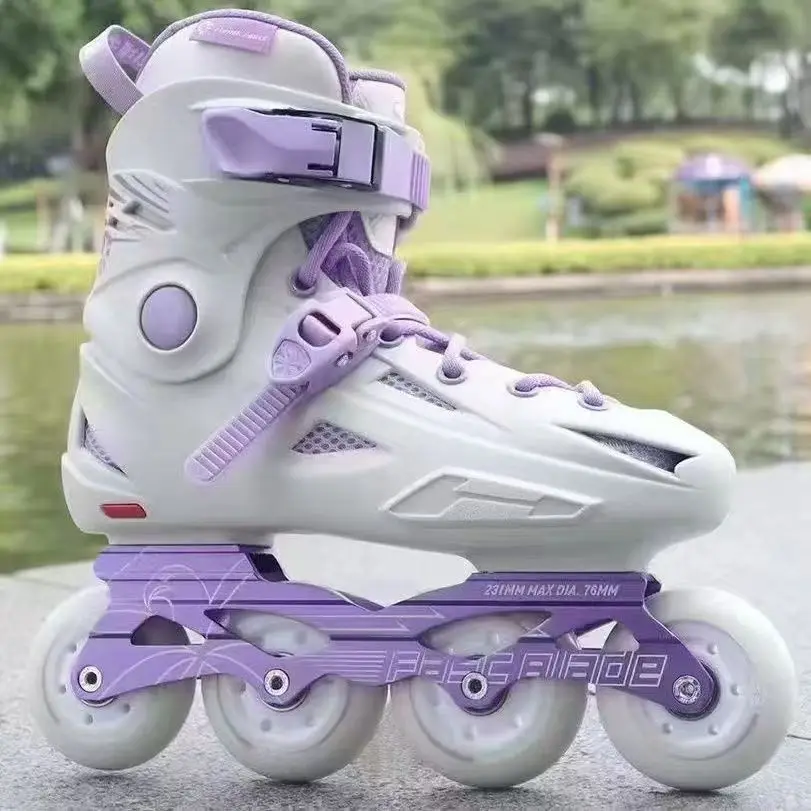 Роликовые коньки обувь патины 4 колеса технические тренировочные кроссовки