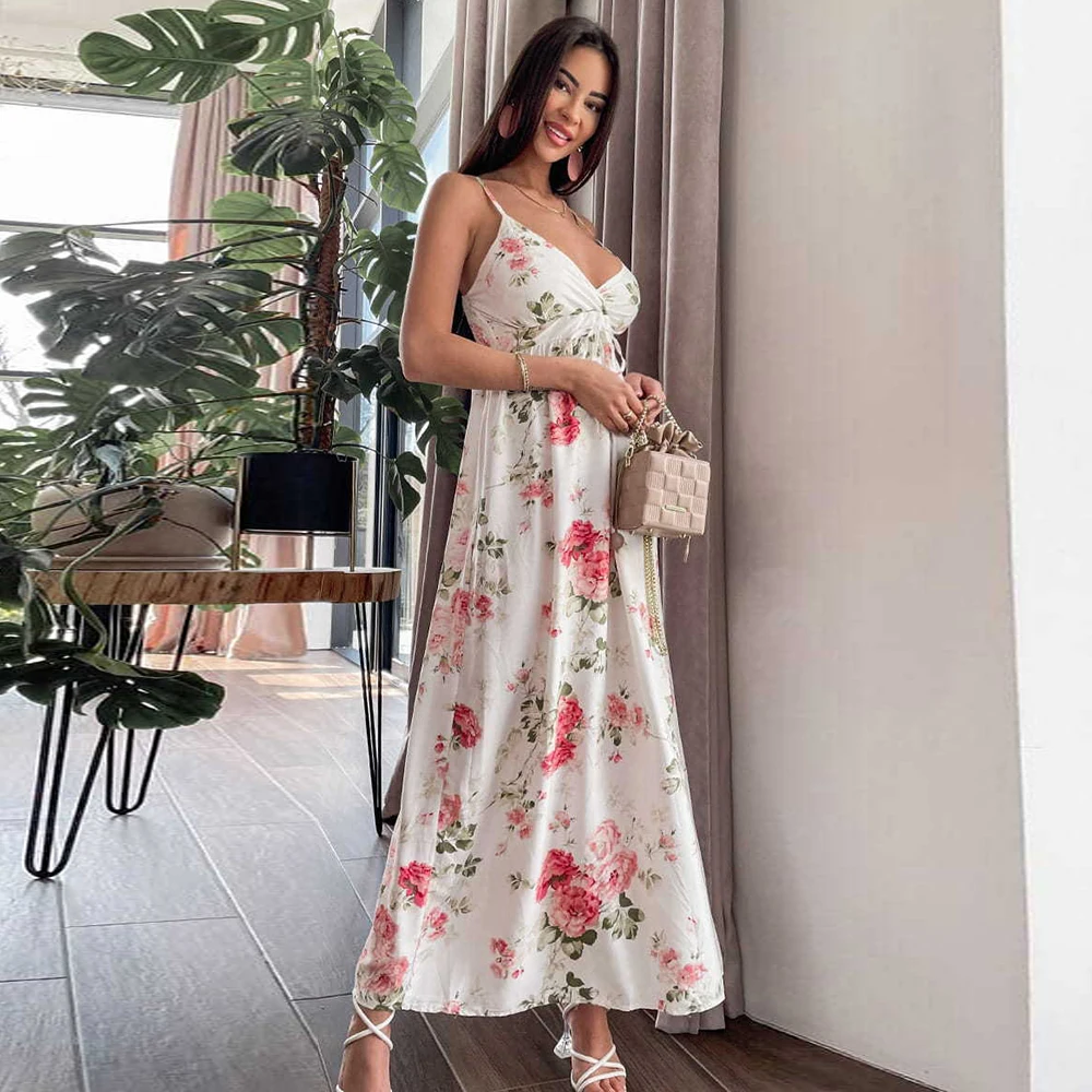 Summer Slip Maxi Dress Women 2022 