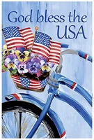 patriotic floral bicycle garden flag bike double sided god bless the usa decoration banner for outside house yard home decorativ
