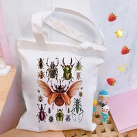 y2k shopping bag insect print women handbag casual chic women vintage fashion large capacity canvas new goth ins shoulder bags