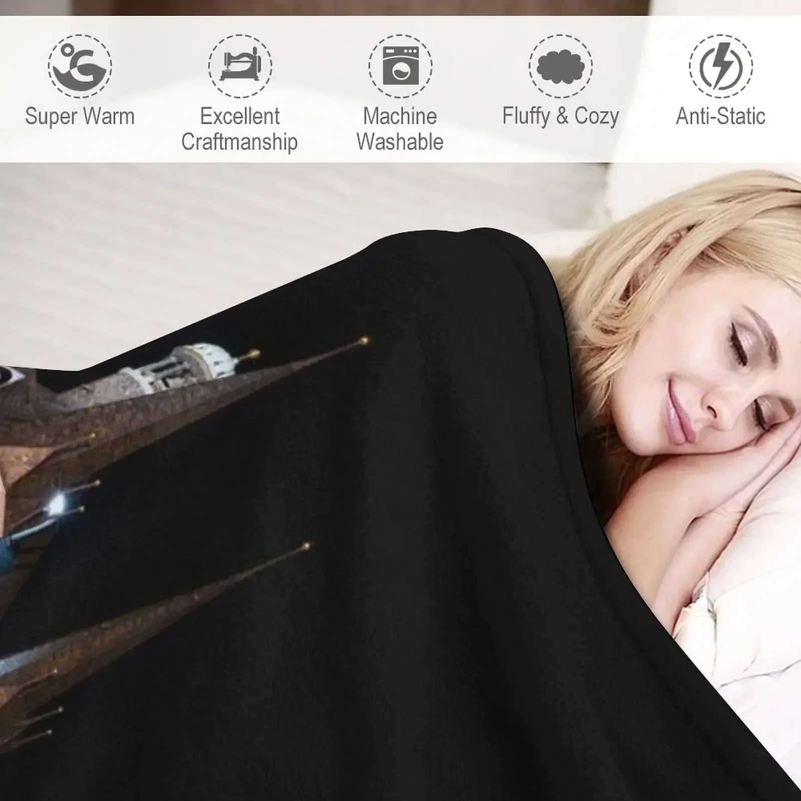 Новое одеяло Wernigerode Rathaus Bei Nacht волосатые самые мягкие одеяла