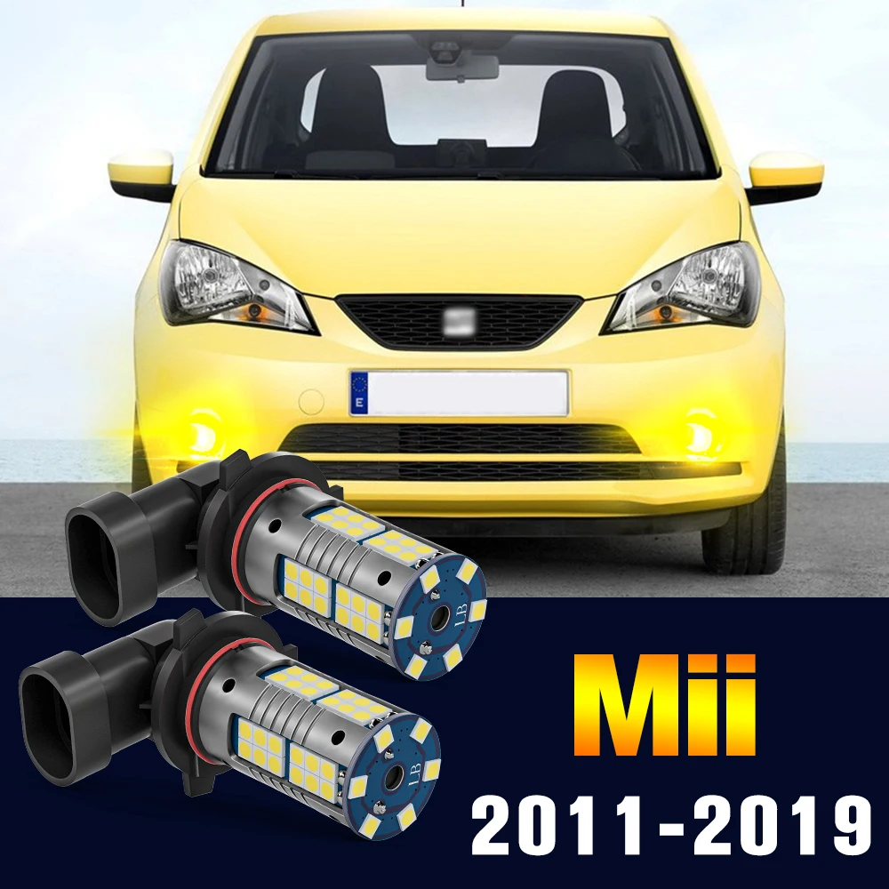 WD2pcs светодиодная противотуманная фара для Seat Mii 2011-2019 2012 2013 2014 2015 2016 2017 2018