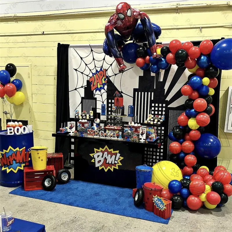 

96pcs Marvel Spiderman Foil Balloon Super Hero Theme Party Decoration Kids Birthday Party Balloons Supplies Boys Gifts Globos