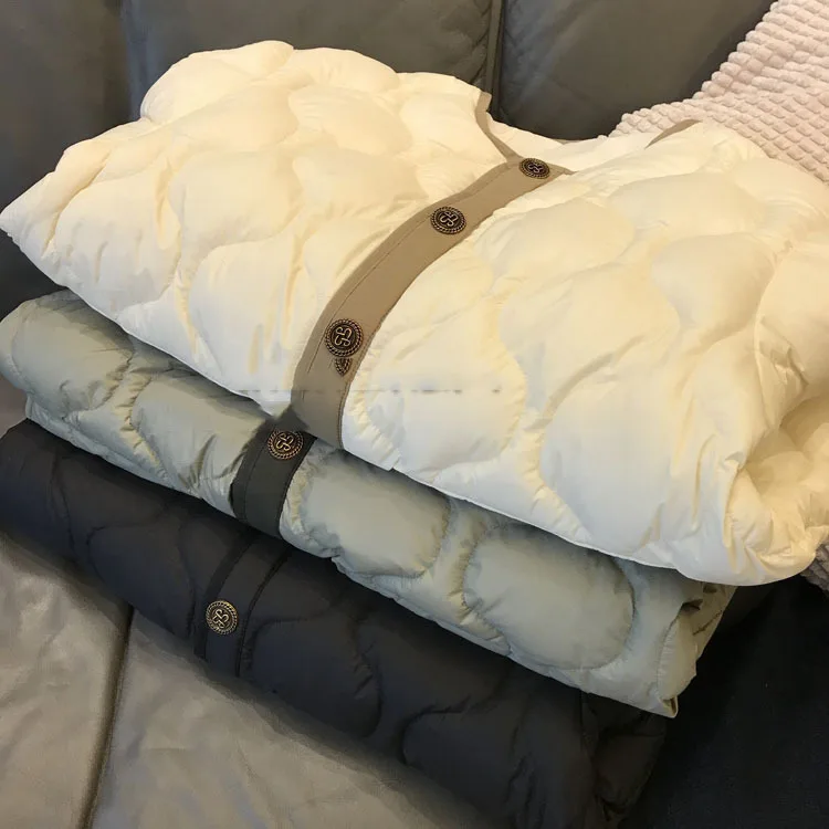 Loose profile sense large pocket patchwork color embossed round collar cotton jacket female coats for women