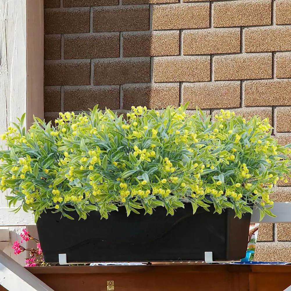 

Simulated Green Plant Fade-resistant Artificial Flowers for Outdoor Garden Party Vibrant Simulated Green Plants 1pc/10pcs Fake