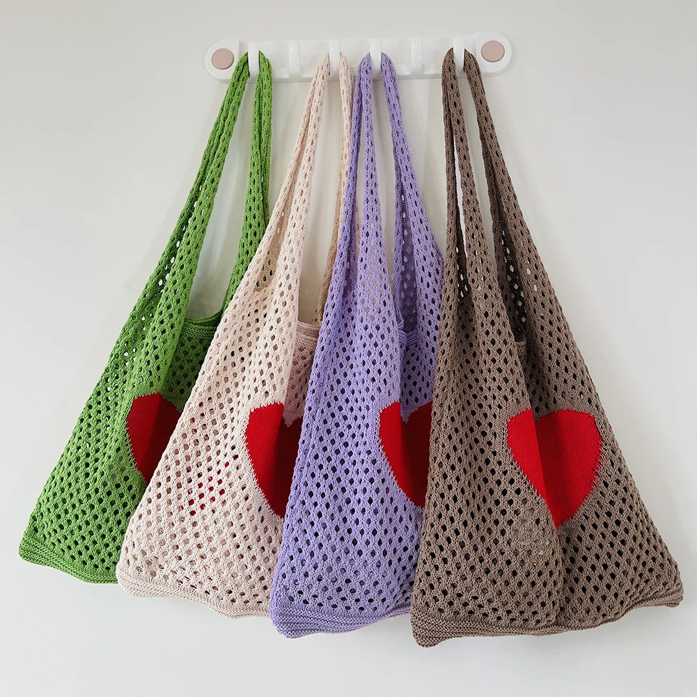 

Женская трикотажная Сетчатая Сумка-тоут в стиле ретро