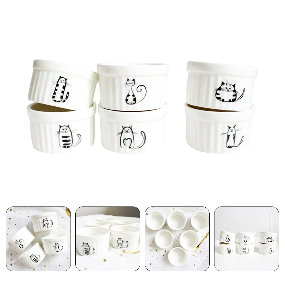 

Bowl Ceramic Baking Dessert Bowls Puddingfruit Serving Ramekins Cup Molds Salad Cups Porcelain Dishes Egg Sauces Sauce Cake Dish