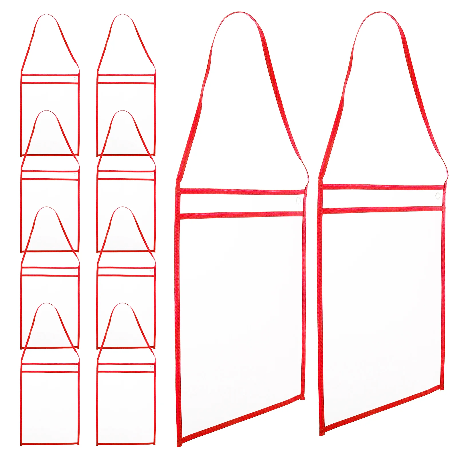 

10pcs Transparent File Pockets School Sheet Protectors Convenient Dry Erase Sleeves