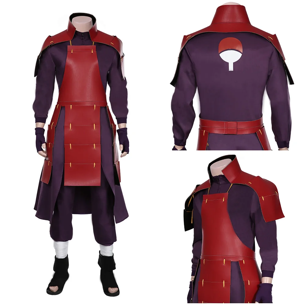 

Anime Uchiha Madara Cosplay Costume Top Pants Armor Full Suit Halloween Carnival Suit