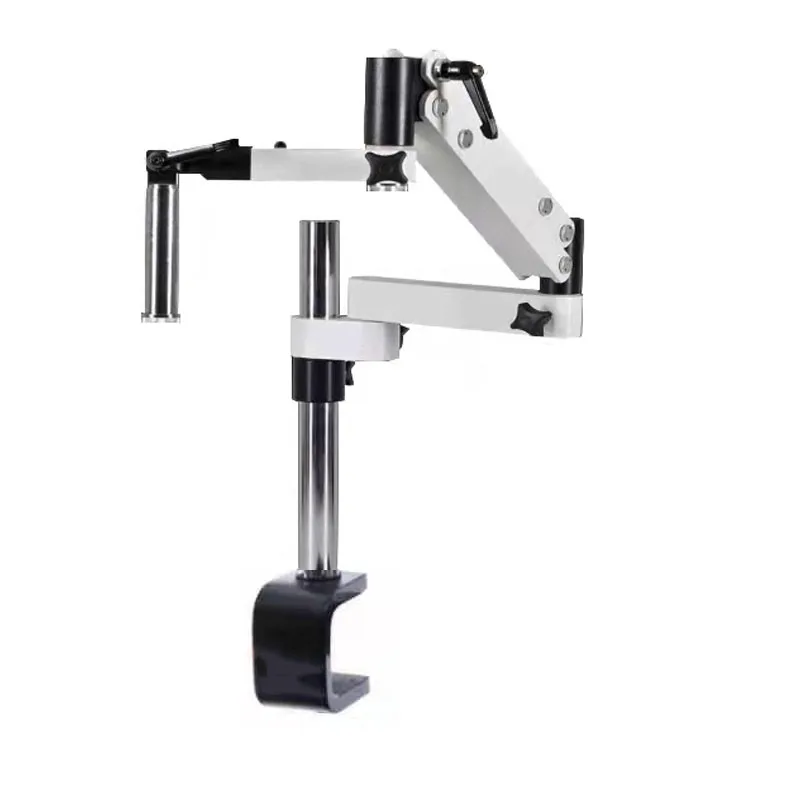 High Quality Clamp Clip Table White Articulating Arm Microscope For StereoTrinocular Binocular Microscopio PCB Jewelry Surgery