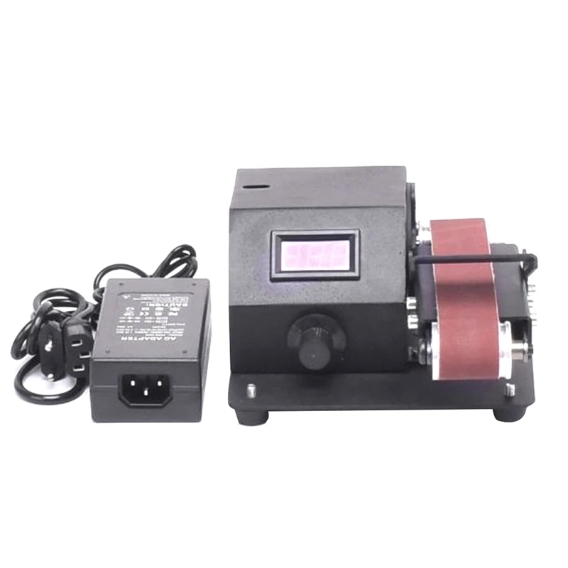 

Small Belt Machine Sharpening Artifact Desktop Sandpaper Belt Grinding Machine Black EU Plug