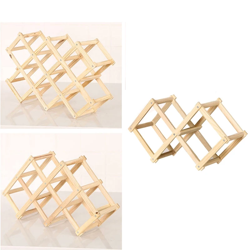 

Складной держатель для винной бутылки, деревянная полка, органайзер для хранения в стиле ретро, витрина